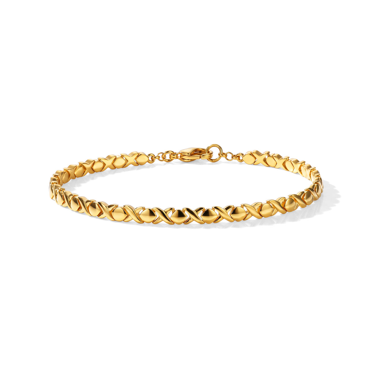 EverTrue Bronzella Collection - Cross Link Bracelet (Size - 7.5) in 18K Gold Plating V32514139 0