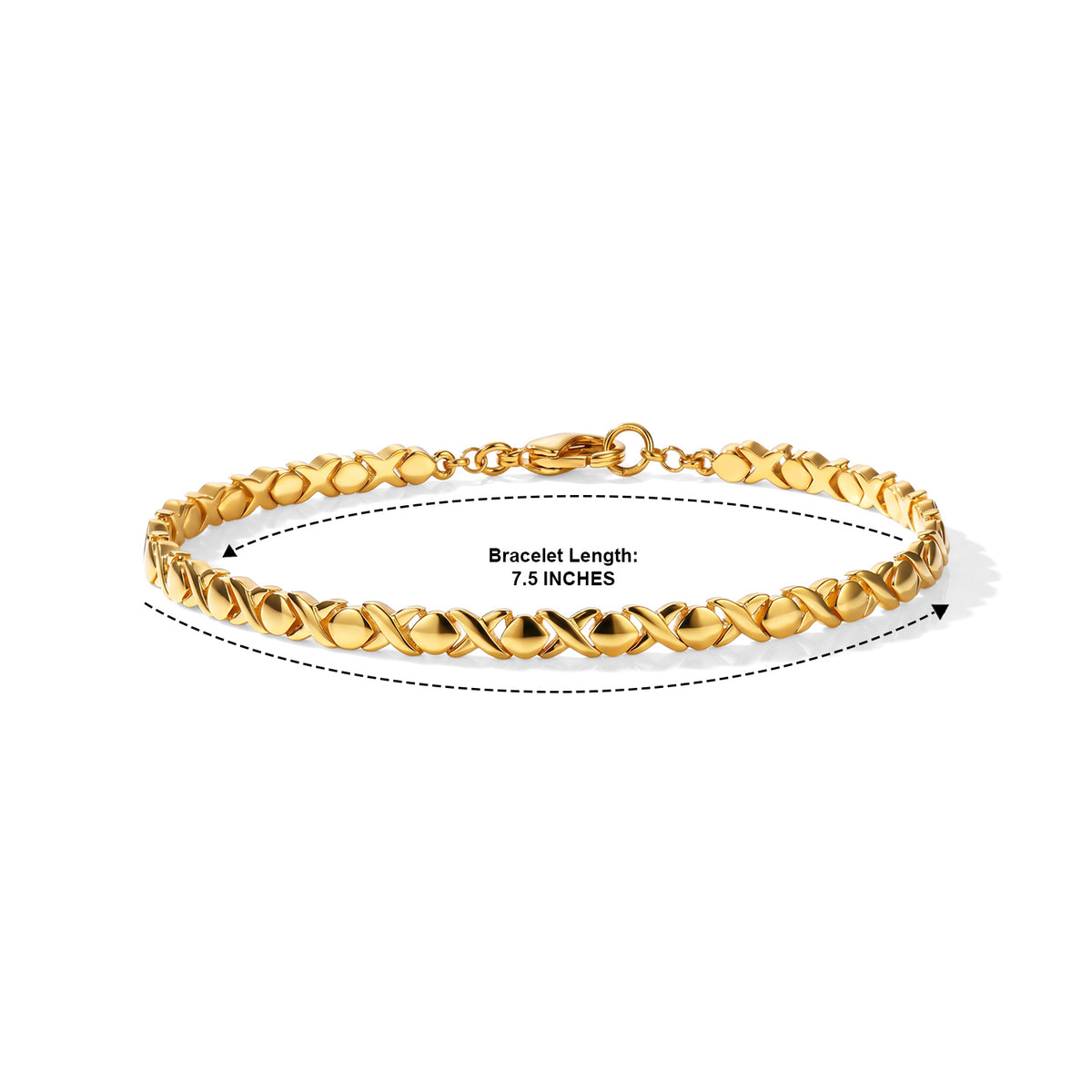 EverTrue Bronzella Collection - Cross Link Bracelet (Size - 7.5) in 18K Gold Plating V32514139 5