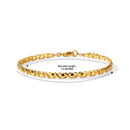 EverTrue Bronzella Collection - Cross Link Bracelet (Size - 7.5) in Yellow Gold Tone_8607792_4