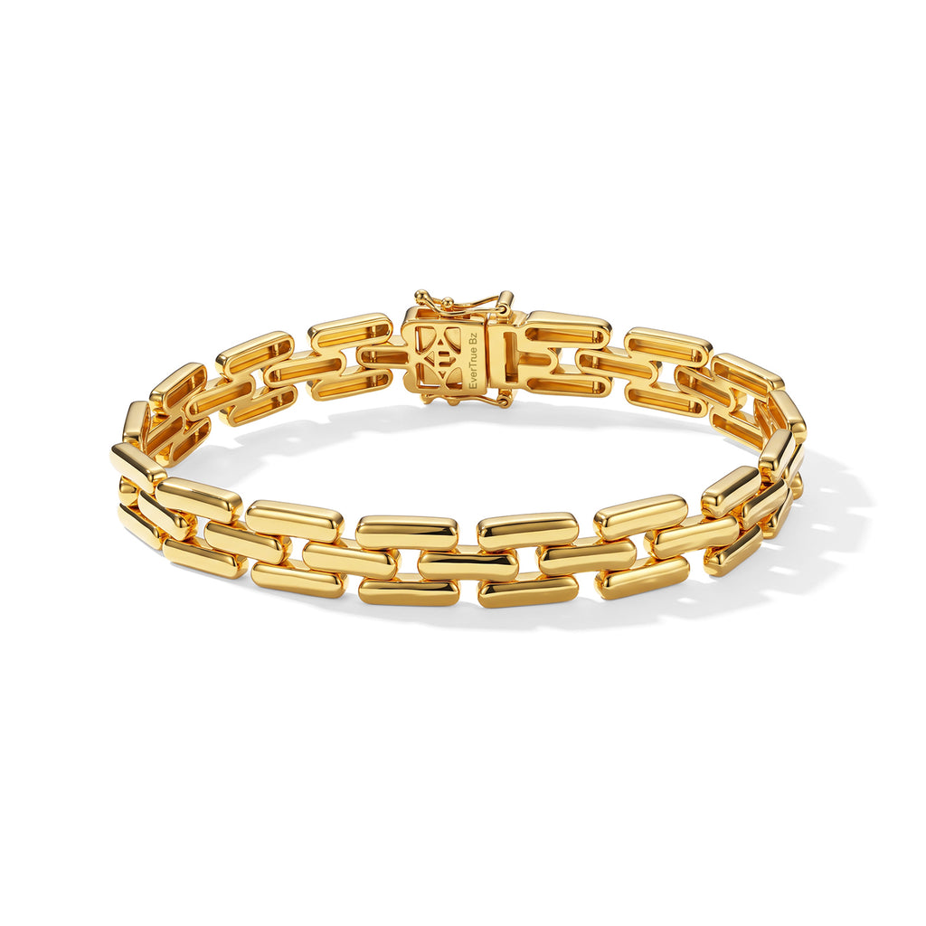 EverTrue Bronzella Collection - Linking Bracelet (Size - 7.5) in Yellow Gold Tone_8607793