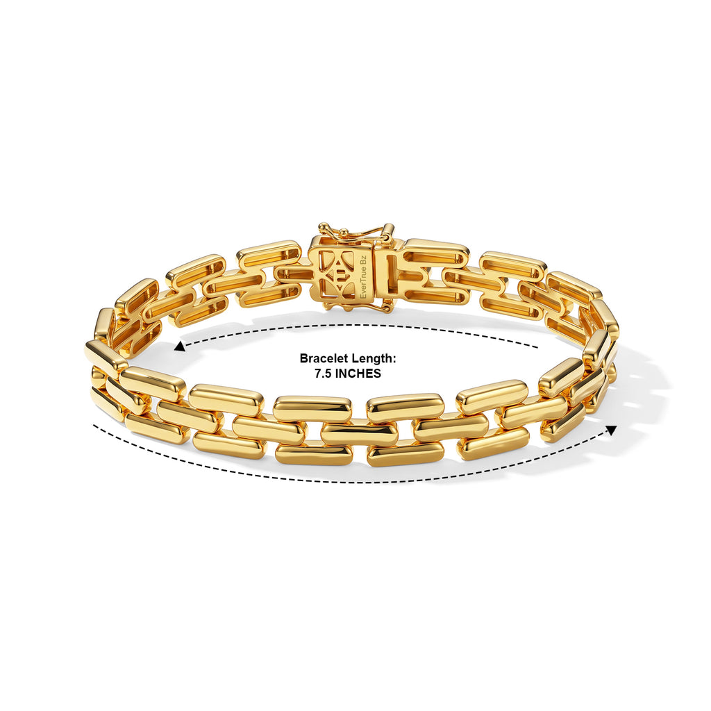EverTrue Bronzella Collection - Linking Bracelet (Size - 7.5) in Yellow Gold Tone_8607793_4