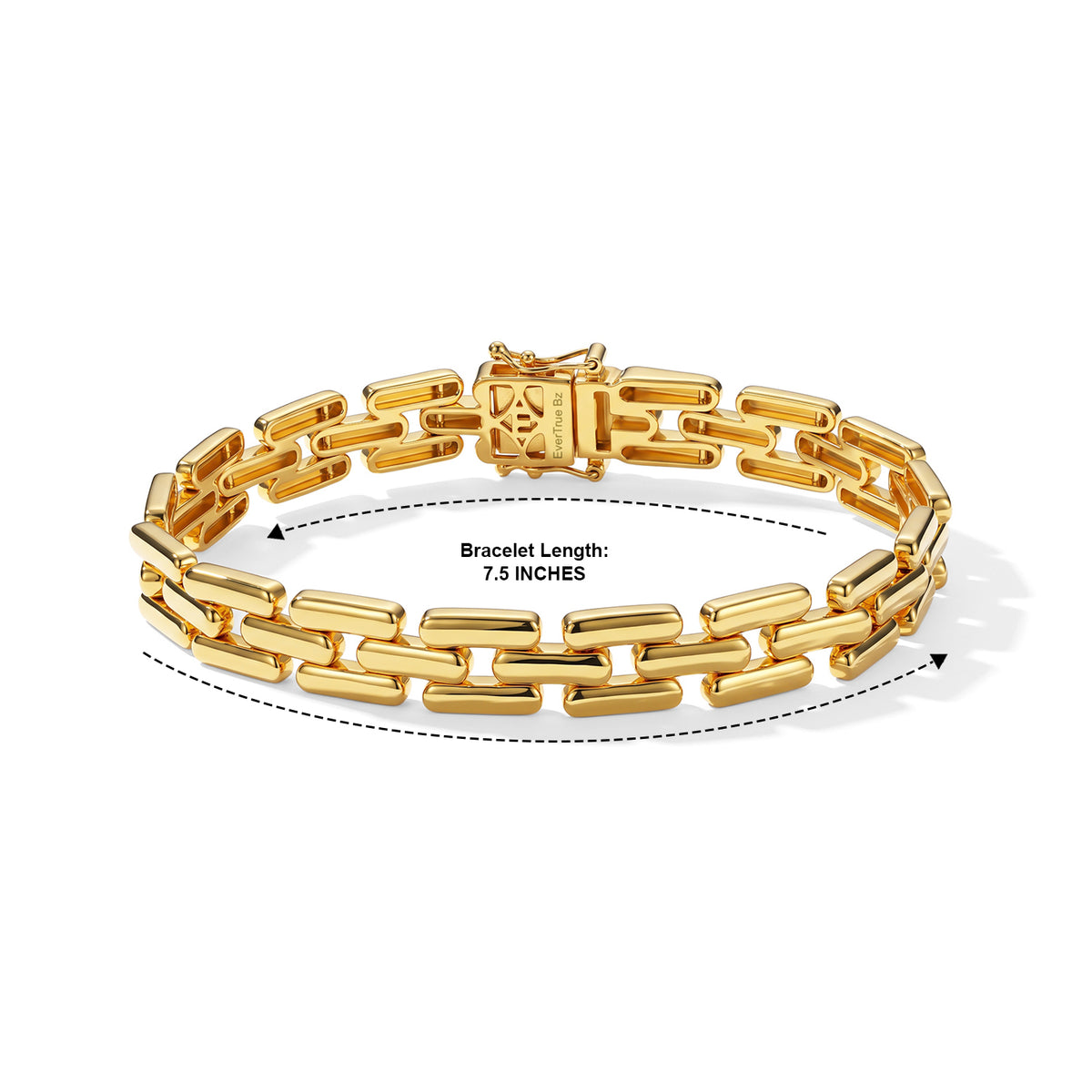 EverTrue Bronzella Collection - Linking Bracelet (Size - 7.5) in 18K Gold Plating V32528436 5
