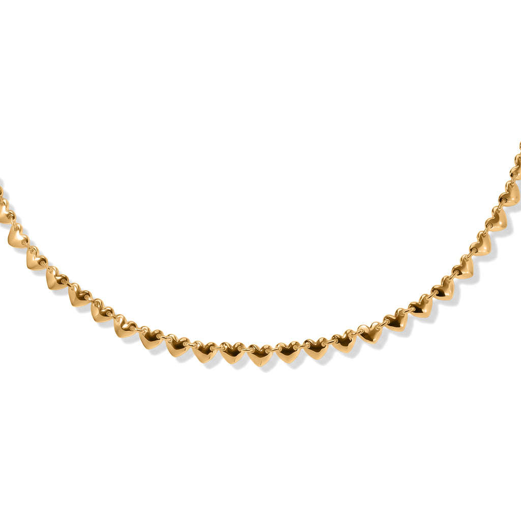 EverTrue Bronzella Collection - Heart Link Necklace (Size - 20) in Yellow Gold Tone_8607839
