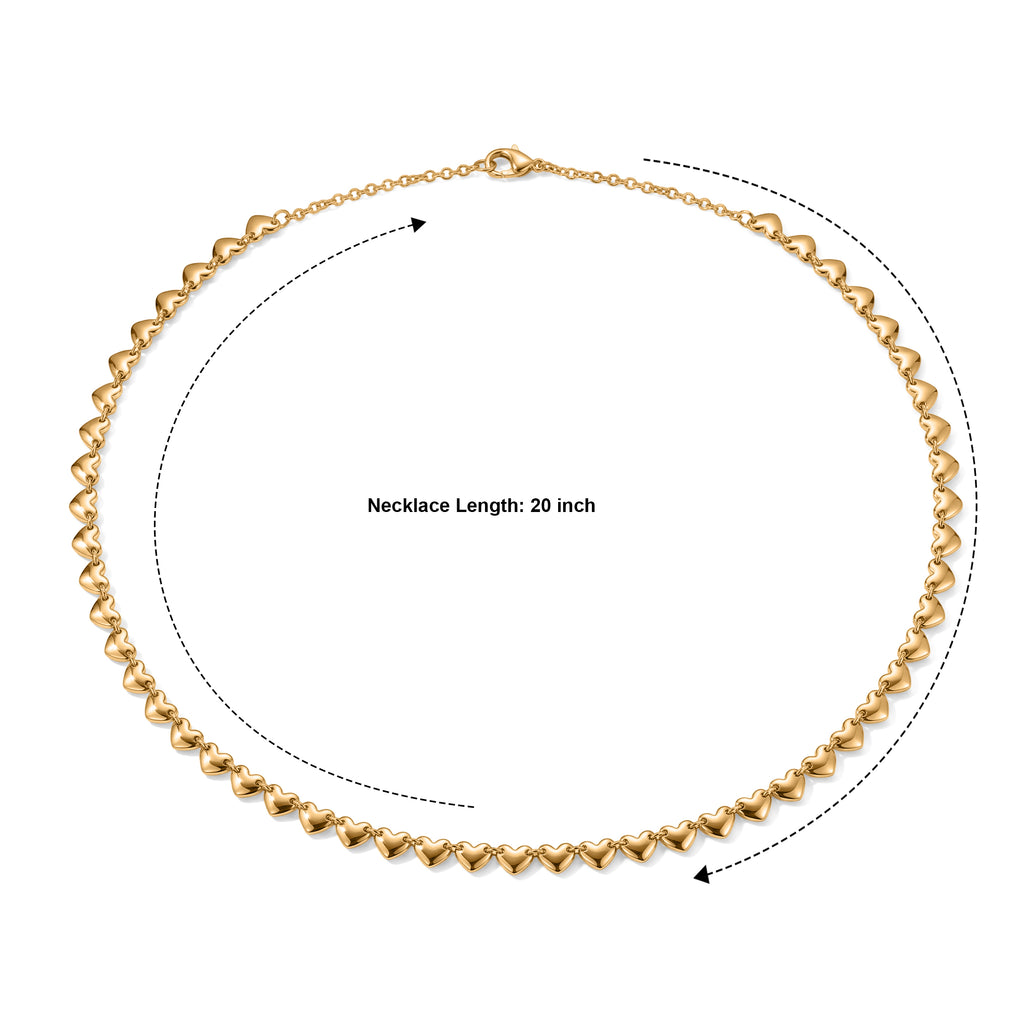 EverTrue Bronzella Collection - Heart Link Necklace (Size - 20) in Yellow Gold Tone_8607839_4