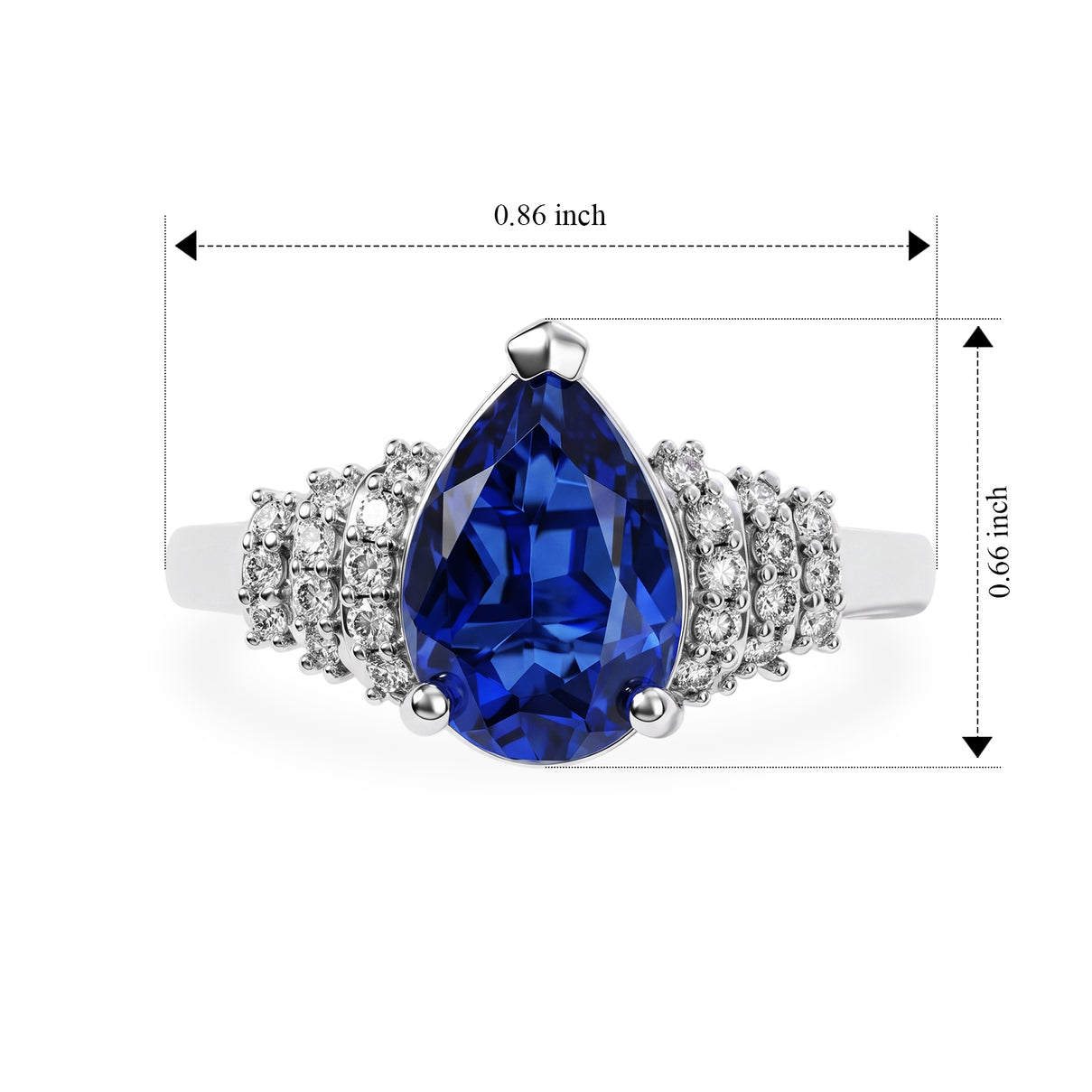 D'Joy - Ceylon Color Quartz &amp; White Zircon Ring in Platinum Overlay Sterling Silver 2.35 Ct. 8607890 6