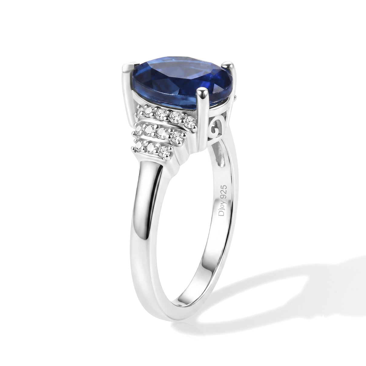 D'Joy - Ceylon Color Quartz &amp; White Zircon Ring in Platinum Overlay Sterling Silver 2.35 Ct. V32518798 4
