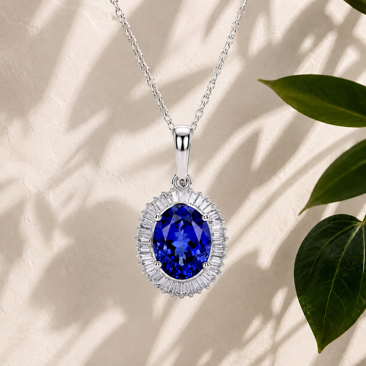 Rhapsody 950 Platinum AAAA Intense Vivid Tanzanite (5.18 Ct) &amp; Natural Diamond (0.90 VS-E-F) Pendant 6.05 Ct 8607959 5