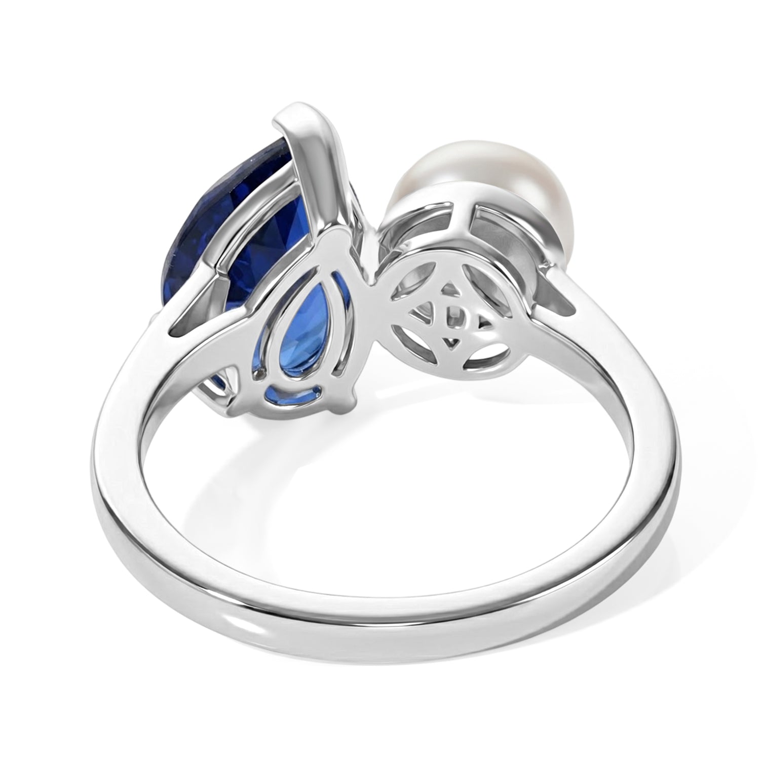 D'Joy Ceylon Colour Quartz &amp; Freshwater Pearl Toi et Moi Ring in Platinum Overlay Sterling Silver V32490105 5