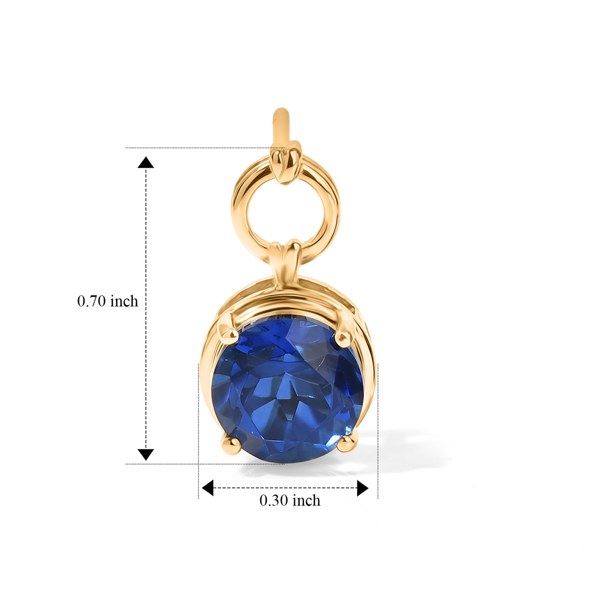 D'Joy - Ceylon Color Quartz Dangling Earring with Push Post in Yellow Gold Plated Sterling Silver 4.60 Ct. 8608013 5