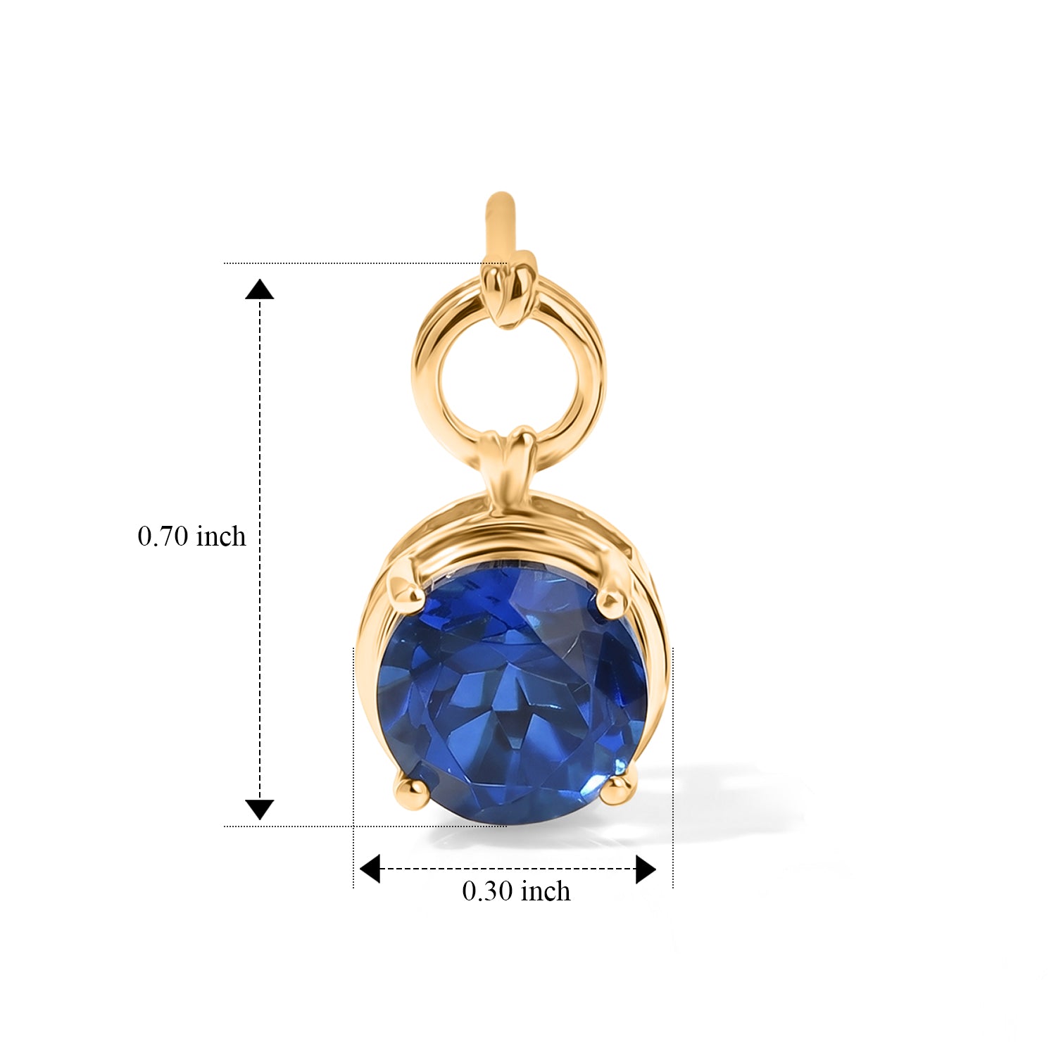 D'Joy - Ceylon Color Quartz Dangling Earring with Push Post in Yellow Gold Plated Sterling Silver 4.60 Ct. 8608013 5