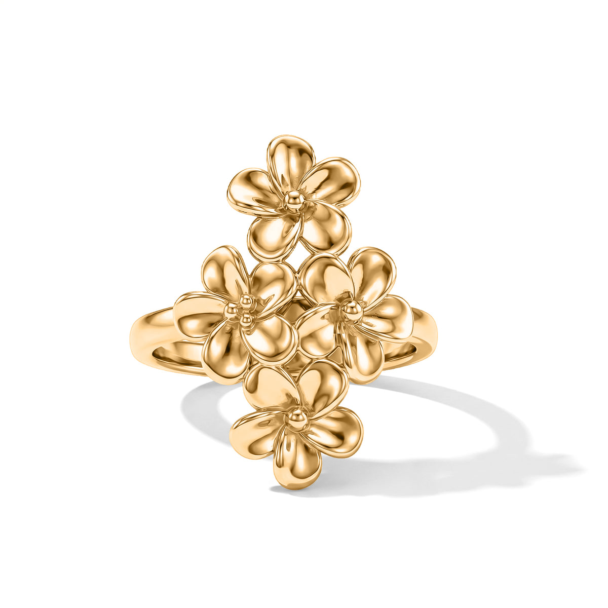 EverTrue Bronzella Collection - Floral Ring in 18K Gold Plating V32515789 0