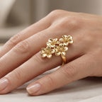 EverTrue Bronzella Collection - Floral Ring in 18K Gold Plating_8608100_1