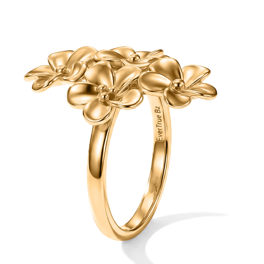 EverTrue Bronzella Collection - Floral Ring in 18K Gold Plating_8608104_3