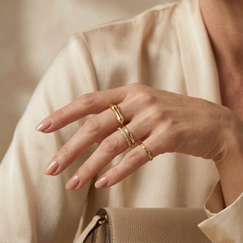EverTrue Bronzella Collection - Band Ring in 18K Gold Plating_8608114_2