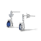 D'Joy - Ceylon Color Quartz & White Zircon Drop Earring with Push Post in Platinum Overlay Sterling Silver 1.76 Ct._8608119_3