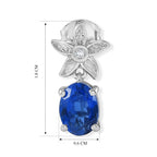 D'Joy - Ceylon Color Quartz & White Zircon Dangling Earring with Push Post in Platinum Overlay Sterling Silver 2.70 Ct._8608120_4