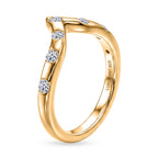 Luxuriant - Lab Grown Diamond (SI/G-H) Wishbone Ring in 18K Vermeil Yellow Gold Plated Sterling Silver 0.25 Ct._8608468_3