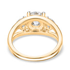Luxuriant - SGL Certified Lab Grown Diamond (SI/G-H) (Center 2Ct.)  Trilogy Ring in 18K Vermeil Yellow Gold Plated Sterling Silver 3.00 Ct._8608746_4