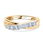 Luxuriant - Lab Grown Diamond (SI/G-H) Ring in 18K Vermeil Yellow Gold Plated Sterling Silver 0.50 Ct._8608754