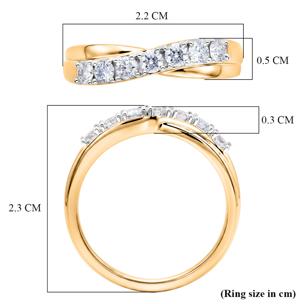 Luxuriant - Lab Grown Diamond (SI/G-H) Ring in 18K Vermeil Yellow Gold Plated Sterling Silver 0.50 Ct._8608754_5