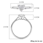 Luxuriant - Lab Grown Diamond (SI/G-H) Solitaire Heart Ring in Rhodium Overlay Sterling Silver 1.00 Ct._8608810_7