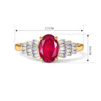THE BALLERINA QUEEN - AAA African Ruby & Natural White Diamond Ballerina Ring in Yellow Gold Plated Sterling Silver 1.36 Ct._8608967_6