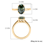 Manhattan Close Out Deal - 14K Yellow Gold SGL Certified Lab Grown Green Diamond (SI) Solitaire Ring 2.00 Ct._8608998_5