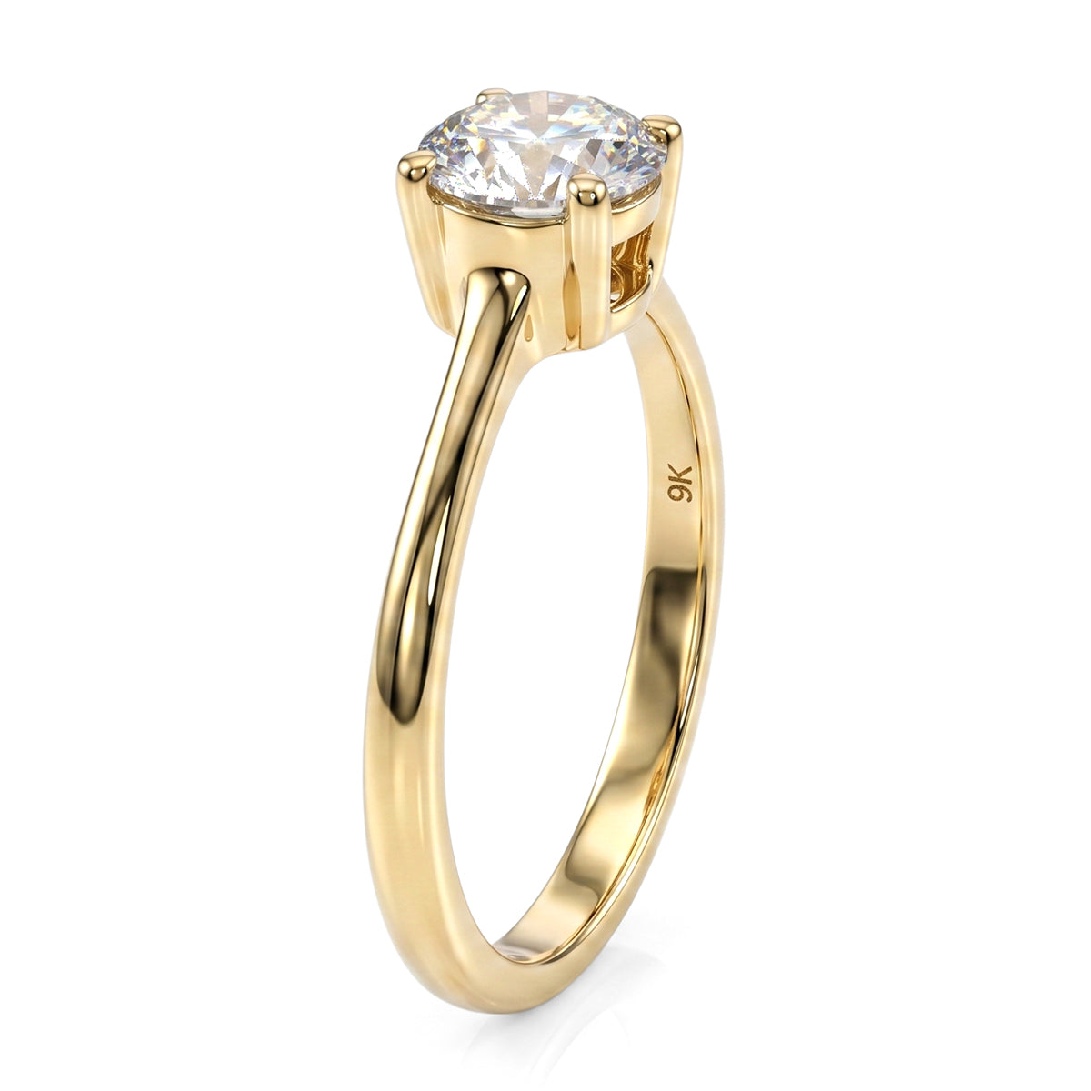 Luxuriant - 9K Yellow Gold SGL Certified Lab Grown Diamond (SI/G-H) Solitaire Ring 1.08 Ct. 8609030 4