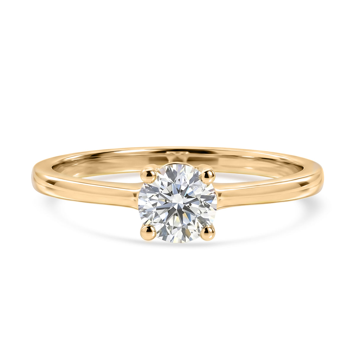 Luxuriant - 9K Yellow Gold Lab Grown Diamond Solitaire Ring 0.50 Ct. V32655864 0