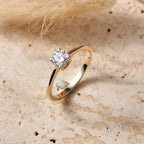 Luxuriant - 9K Yellow Gold Lab Grown Diamond Solitaire Ring 0.50 Ct._8609038_2