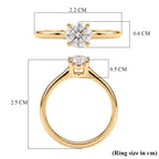 Luxuriant - 9K Yellow Gold Lab Grown Diamond Solitaire Ring 0.50 Ct._8609038_5