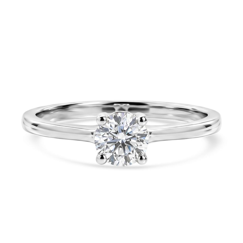 Luxuriant - 9K White Gold SGL Certified Lab Grown Diamond (SI/G-H) Solitaire Ring 0.50 Ct._8609128