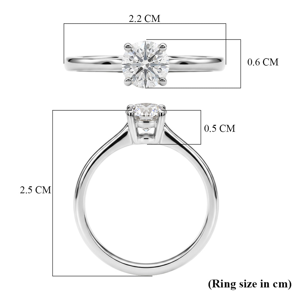 Luxuriant - 9K White Gold SGL Certified Lab Grown Diamond (SI/G-H) Solitaire Ring 0.50 Ct._8609128_5