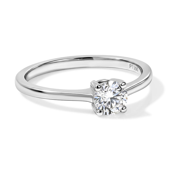 Luxuriant - 950 Platinum IGI Certified Lab Grown Diamond (VS/E-F) Solitaire Ring 0.50 Ct, Platinum Wt. 3.65 Gms 8609146 1