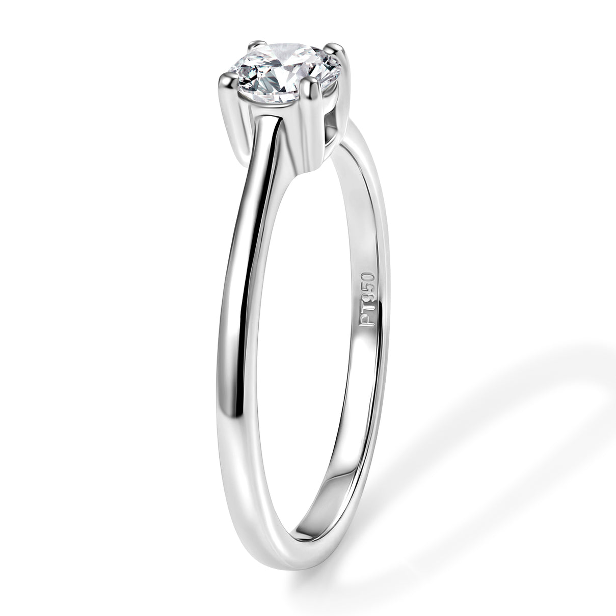 Luxuriant - 950 Platinum IGI Certified Lab Grown Diamond (VS-E-F) Solitaire Ring 0.50 Ct, Platinum Wt. 3.65 Gms 8609146 4