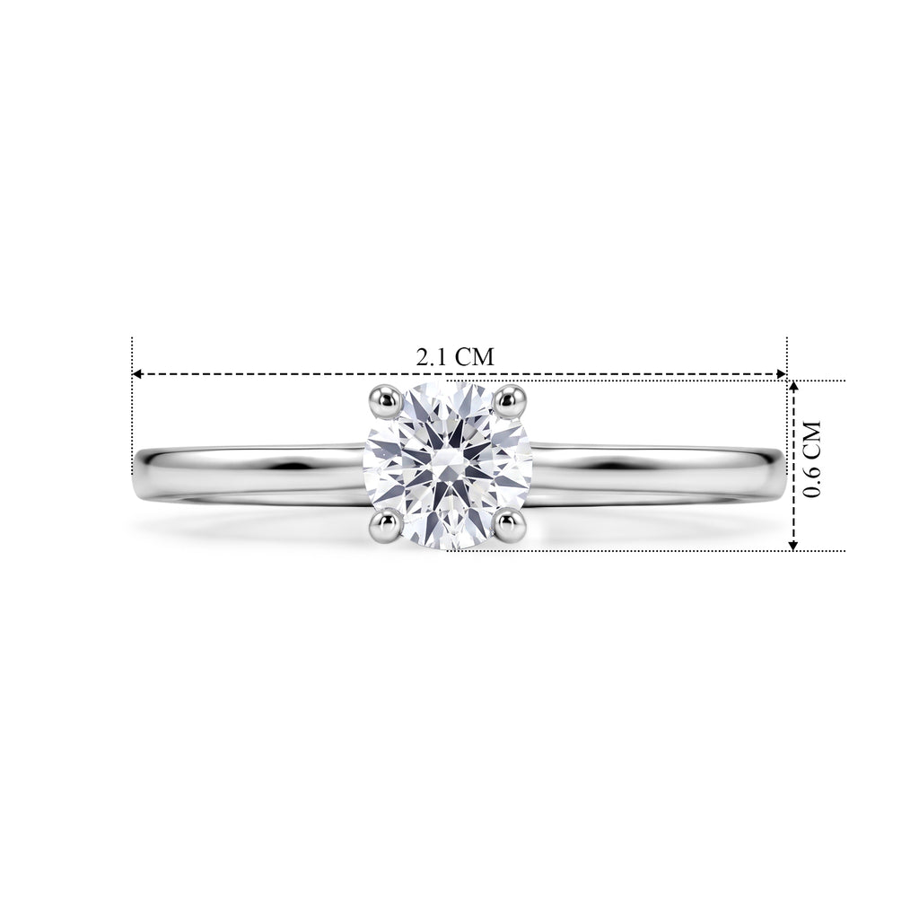 Luxuriant - 950 Platinum IGI Certified Lab Grown Diamond (VS/E-F) Solitaire Ring 0.50 Ct, Platinum Wt. 3.65 Gms_8609146_5