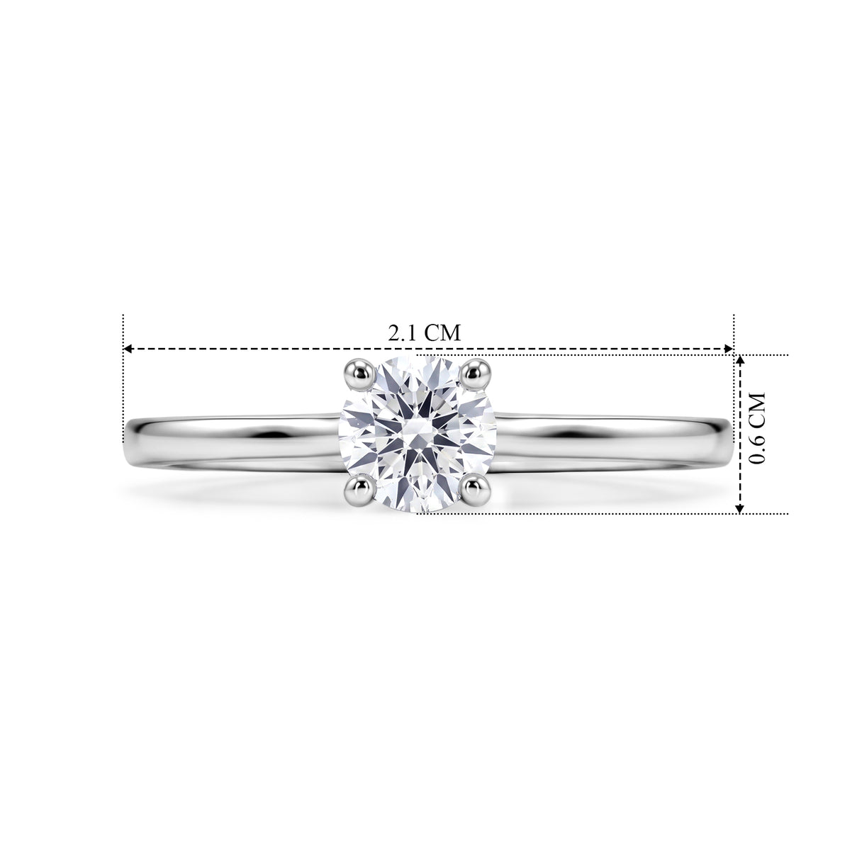 Luxuriant - 950 Platinum IGI Certified Lab Grown Diamond (VS-E-F) Solitaire Ring 0.50 Ct, Platinum Wt. 3.65 Gms 8609146 6