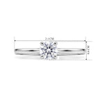Luxuriant - 950 Platinum IGI Certified Lab Grown Diamond (VS/E-F) Solitaire Ring 0.50 Ct, Platinum Wt. 3.65 Gms_8609146_5