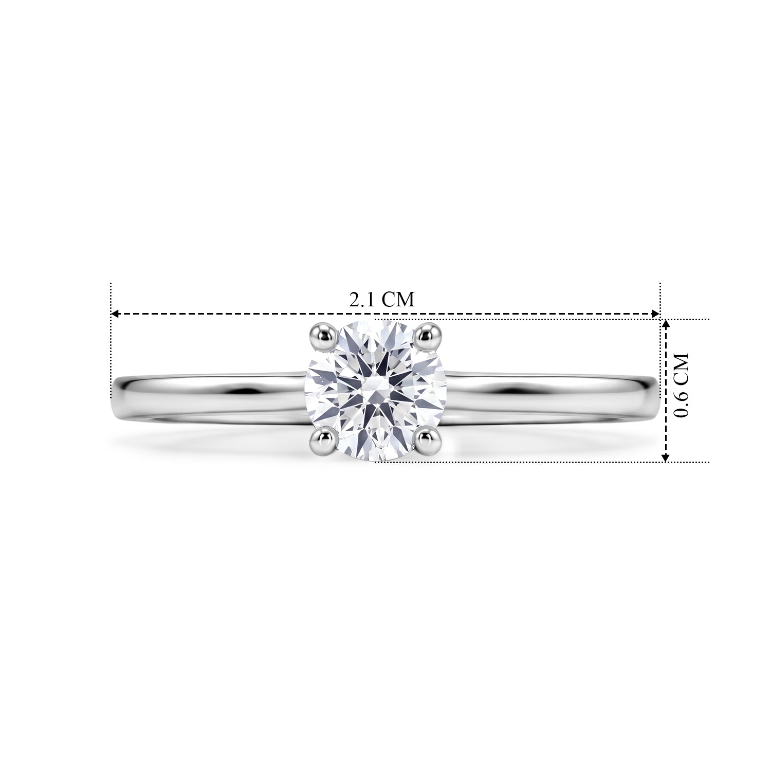 Luxuriant - 950 Platinum IGI Certified Lab Grown Diamond (VS-E-F) Solitaire Ring 0.50 Ct, Platinum Wt. 3.65 Gms 8609146 6