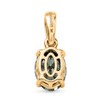 Luxuriant - 9K Yellow Gold SGL Certified Lab Grown Green Diamond (SI) Solitaire Pendant 1.05 Ct._8609437_4