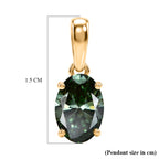 Luxuriant - 9K Yellow Gold SGL Certified Lab Grown Green Diamond (SI) Solitaire Pendant 1.05 Ct._8609437_5