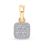 Luxuriant - Lab Grown Diamond (SI/G-H) Cluster Pendant in Yellow Gold Plated Sterling Silver_8609615