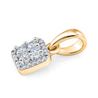 Luxuriant - Lab Grown Diamond (SI/G-H) Cluster Pendant in Yellow Gold Plated Sterling Silver_8609615_3