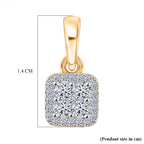 Luxuriant - Lab Grown Diamond (SI/G-H) Cluster Pendant in Yellow Gold Plated Sterling Silver_8609615_5