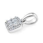 Luxuriant - Lab Grown Diamond (SI/G-H) Cluster Pendant in Platinum Overlay Sterling Silver_8609616_3