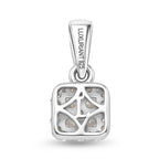 Luxuriant - Lab Grown Diamond (SI/G-H) Cluster Pendant in Platinum Overlay Sterling Silver_8609616_4