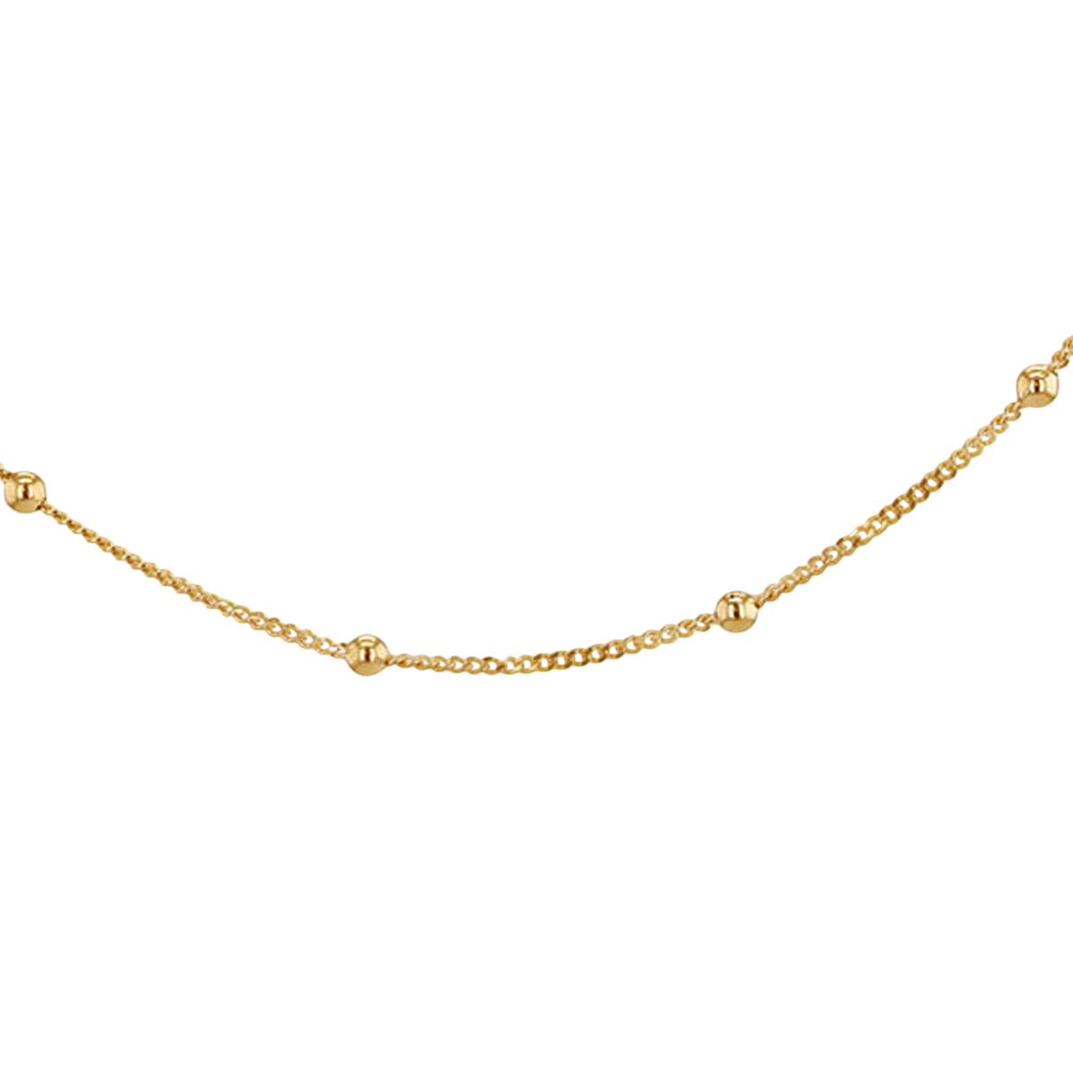9K Yellow Gold 0.7MM Satellite Chain with Spring Ring Clasp 18 Inch 8609632 0