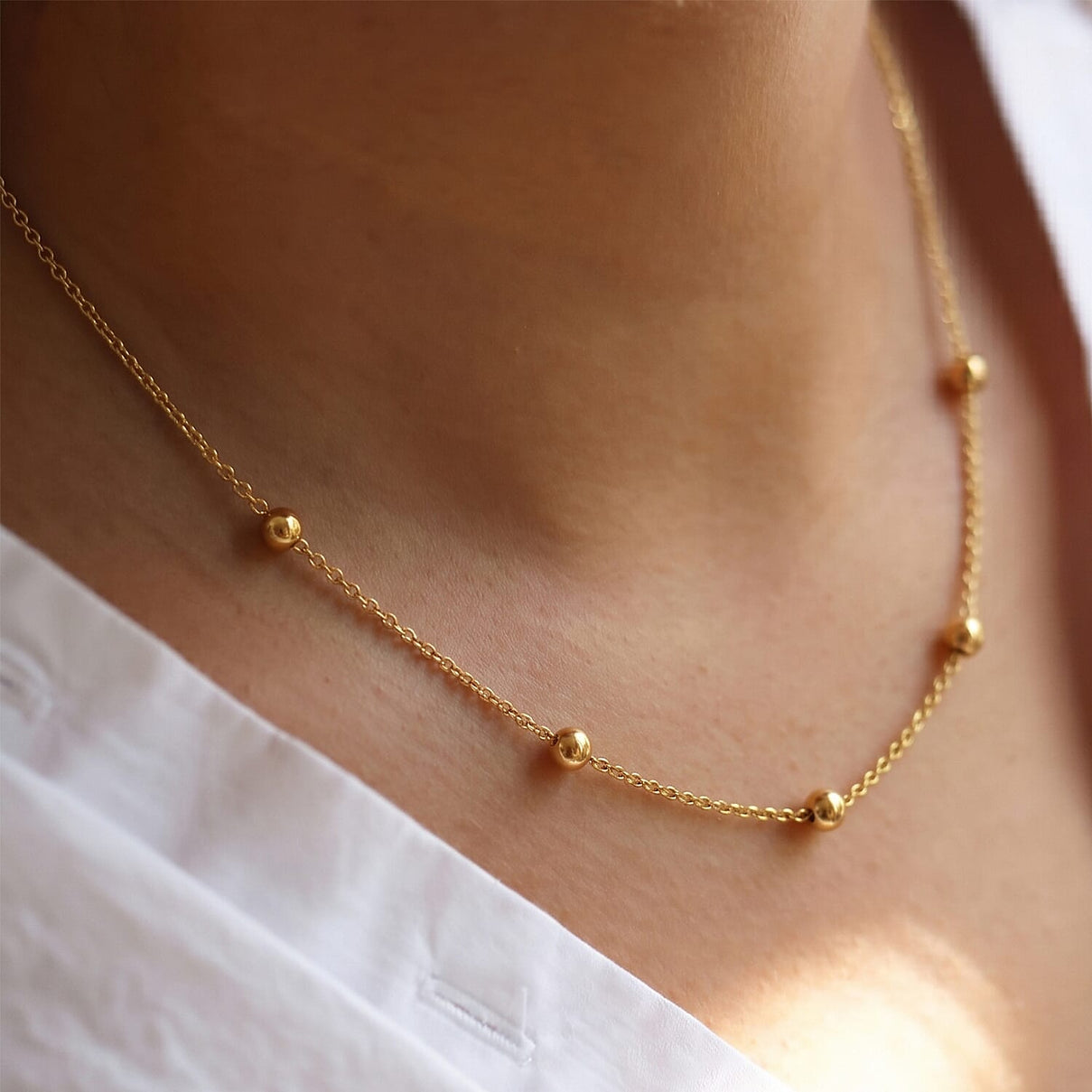 9K Yellow Gold 0.7MM Satellite Chain with Spring Ring Clasp 18 Inch 8609632 2