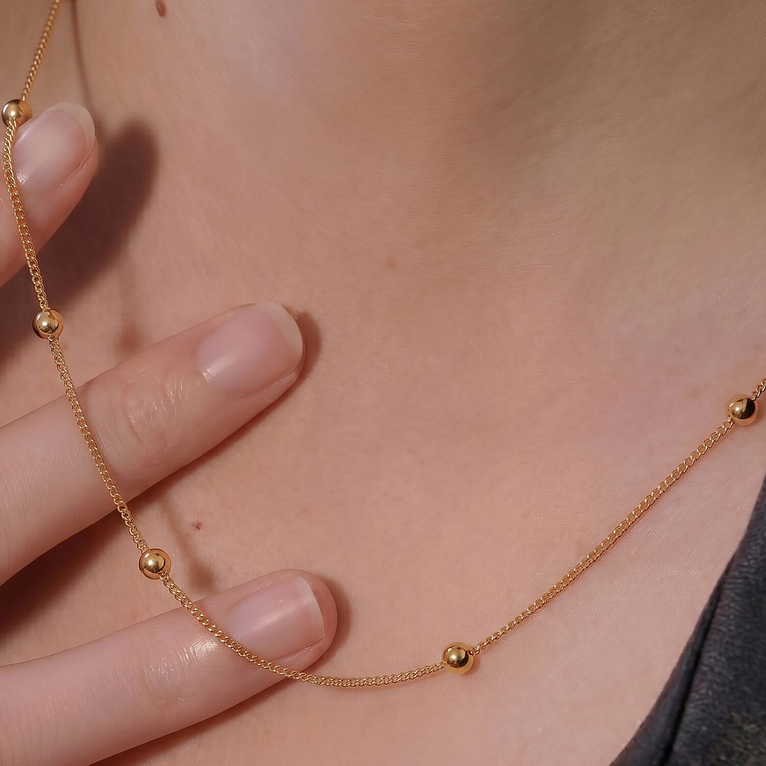 9K Yellow Gold 0.7MM Satellite Chain with Spring Ring Clasp 18 Inch 8609632 5