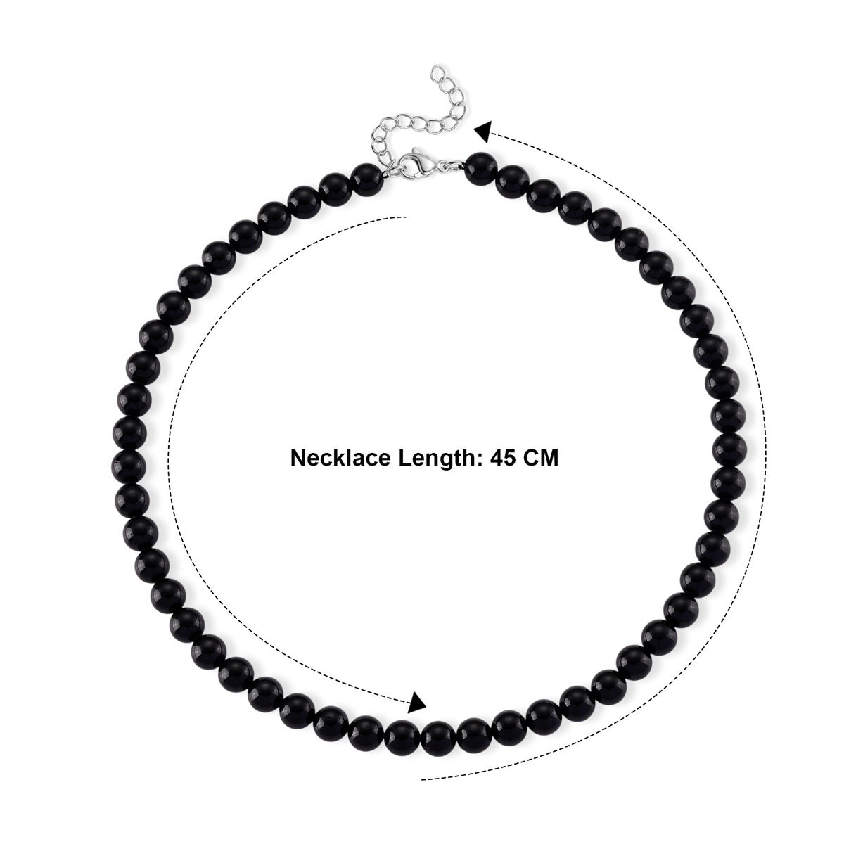 Black Tourmaline Adjustable Necklace (Size - 18+2 Ext) 260.00 Ct. 8610448 5